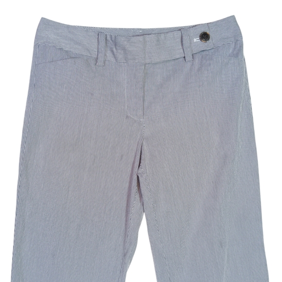 Ann Taylor Blue Pinstripe Cropped Pants Sz 2 - Picture 2 of 7